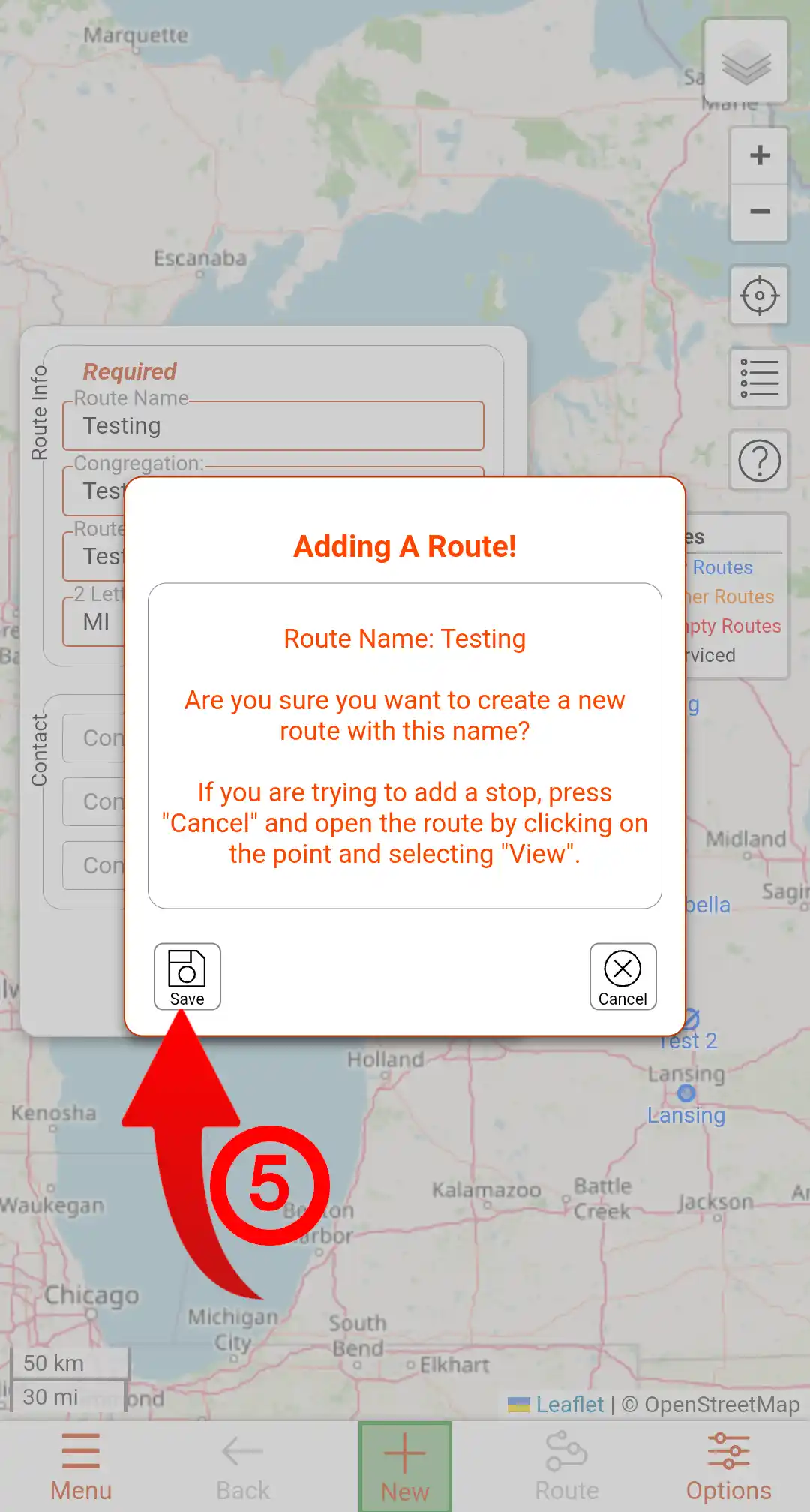 Add Route Workflow Image 3
