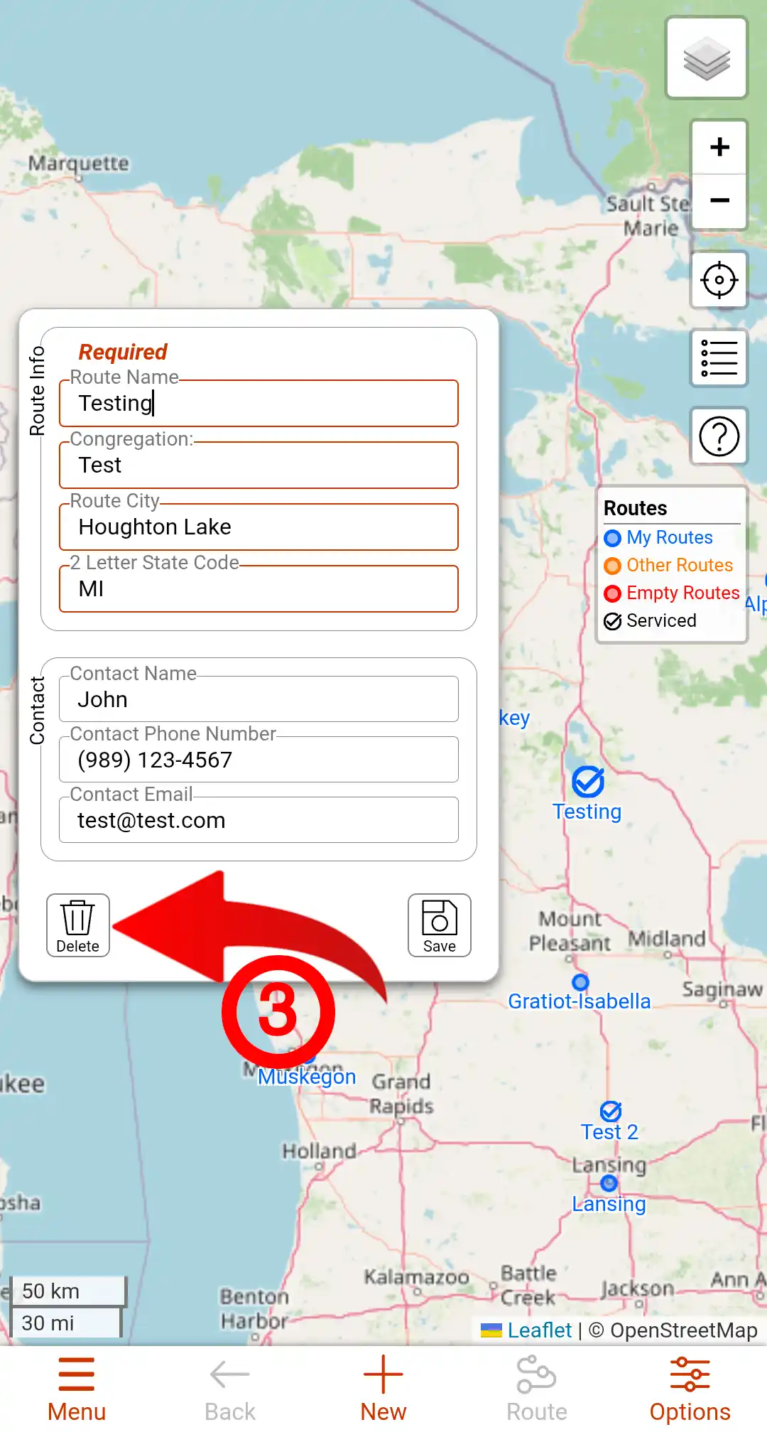 Delete Route Workflow Image 2